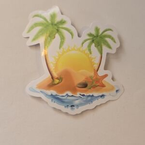10/$10 Tropical Island Sticker
